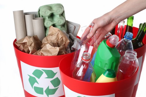 Workers training on waste disposal protocols