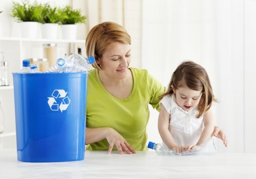 Professional waste removal team at work